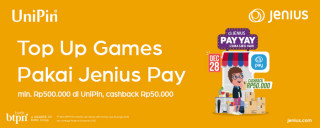 Rayakan Jenius Pay Yay Cuma Satu Hari, Bisa Dapat Cashback Rp 50.000!
